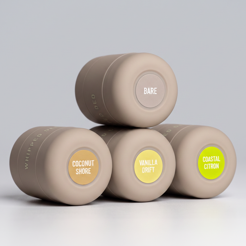 The Roon Complete Set — Coastal Citron, Vanilla Drift, Coconut Shore and fragrance-free Bare