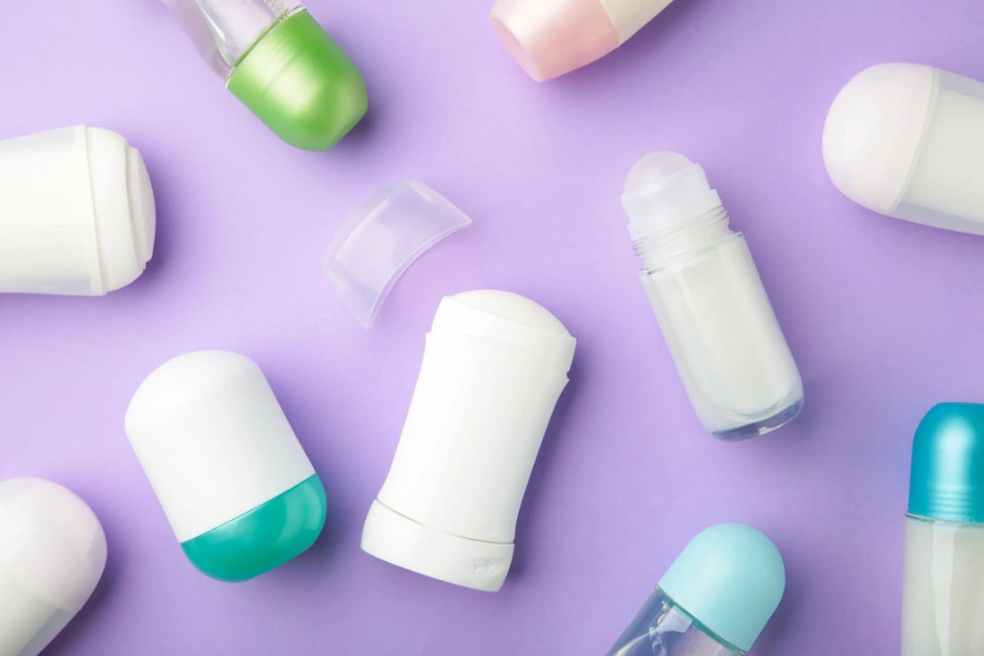 Stick and roll-on deodorants.