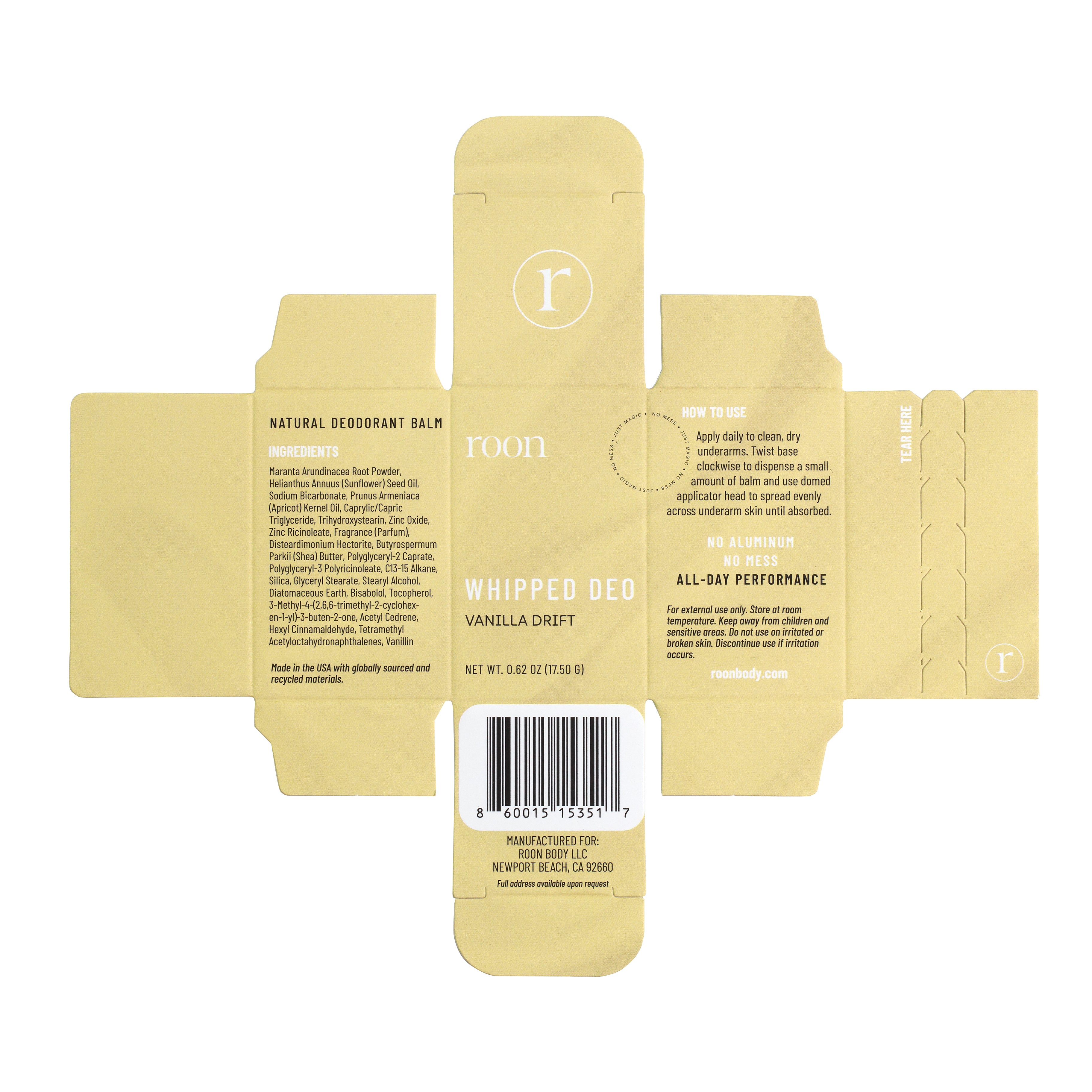Vanilla Drift Mini Deodorant