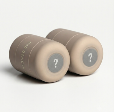 Two Roon mini deodorant tubes, caps marked with a question mark: pick the two scents you want
